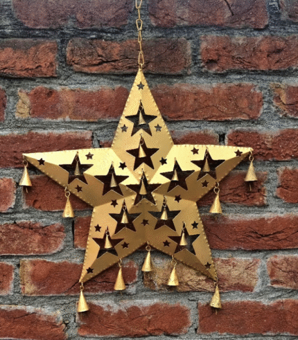 Hanging Star Wind Chime (Iron) 22 Inch