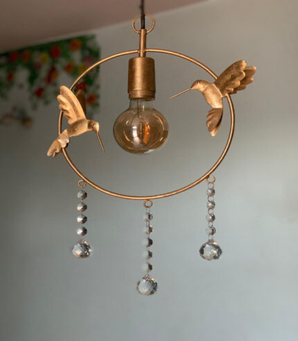 Beautiful Sun Themed Iron Ceiling Lamp/Humming Bird Pendant